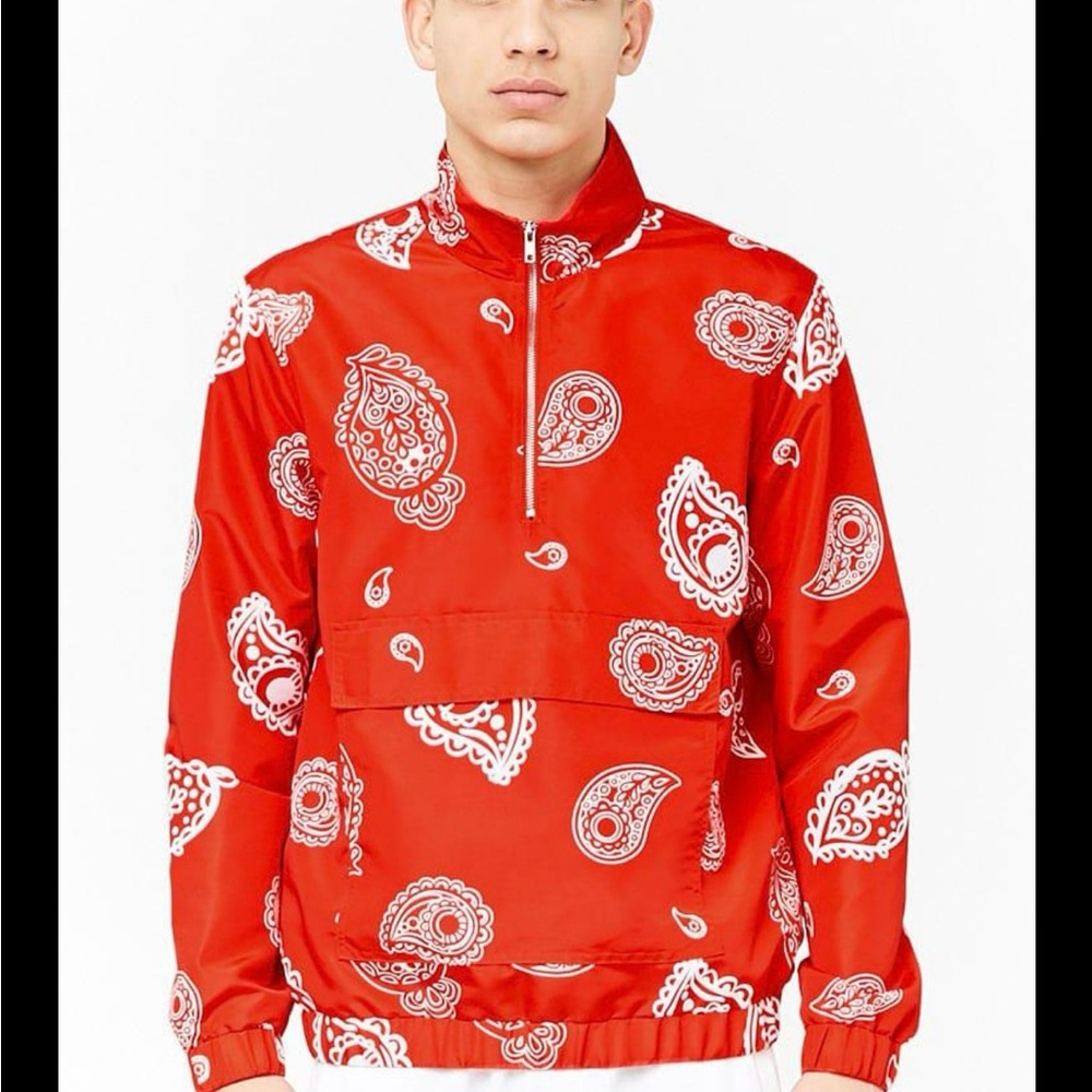 Red Paisley Men's Jacket